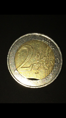 2€ 2001 France rogné clippée rare