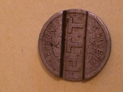 Jeton ptt 1937 coin bouché