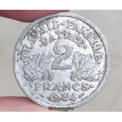 2 Francs 1944 C 1944C BAZOR Etat Français Francisque