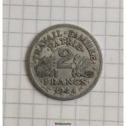 2 Francs 1944 C 1944C BAZOR Etat Français Francisque C