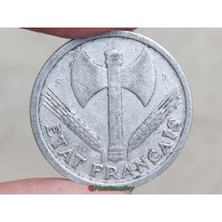 2 Francs 1944 C 1944C BAZOR Etat Français Francisque C