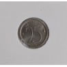 fauté : cliipée rognage, 25 centimes belge 1974 belgique erreur error