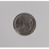fauté : clipée rognage, 25 centimes belge 1974 belgique erreur error