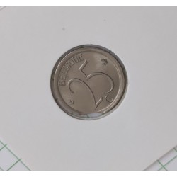 fauté : cliipée rognage, 25 centimes belge 1974 belgique erreur error