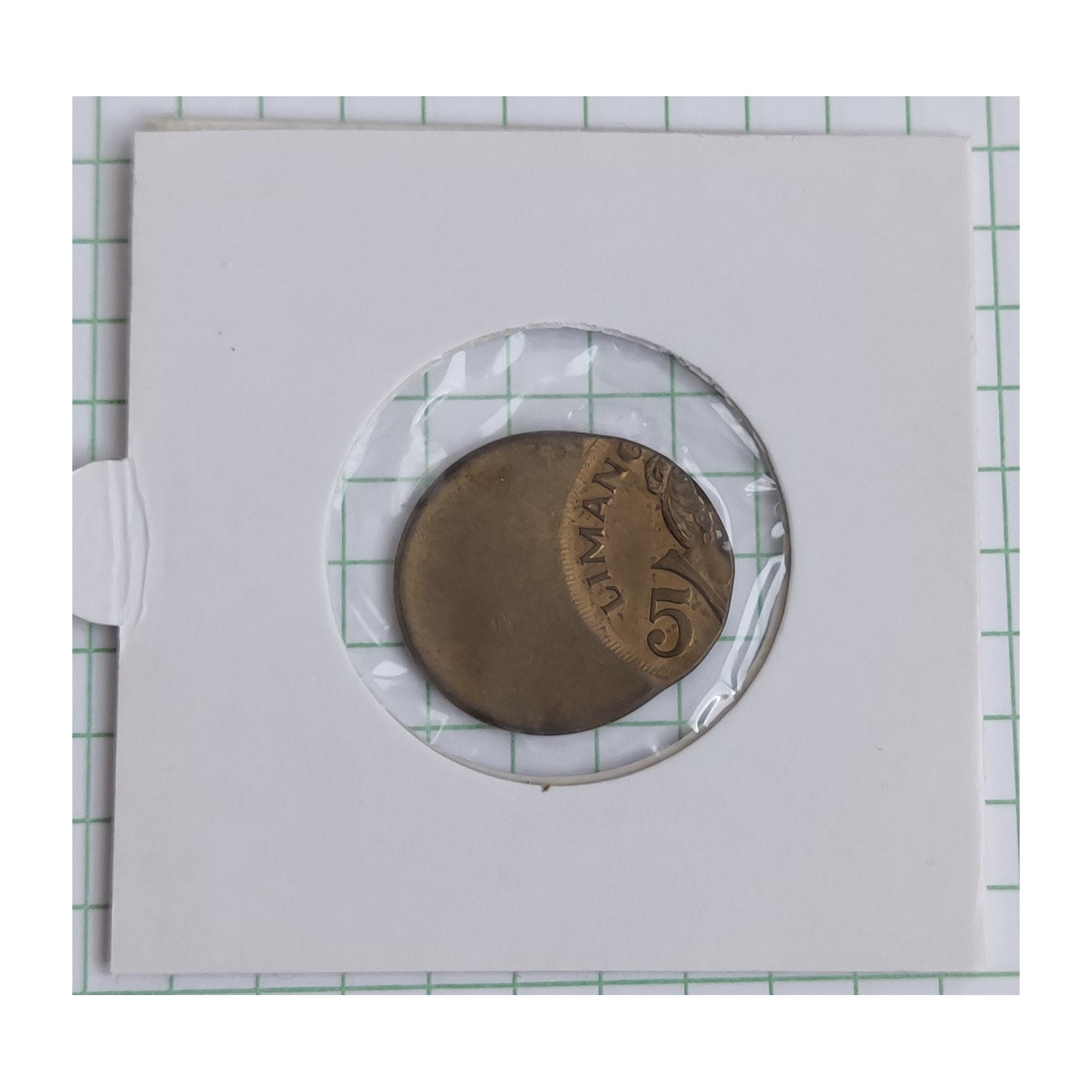 fauté : frappe décentrée 5 Limang sentimos Philippines erreur error