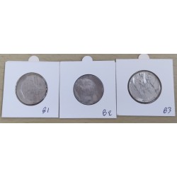 fauté : lot 9 pièces frappe décentrée Rupée INDE erreur error