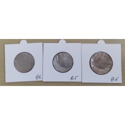 fauté : lot 9 pièces frappe décentrée Rupée INDE erreur error