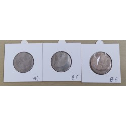 fauté : lot 9 pièces frappe décentrée Rupée INDE erreur error