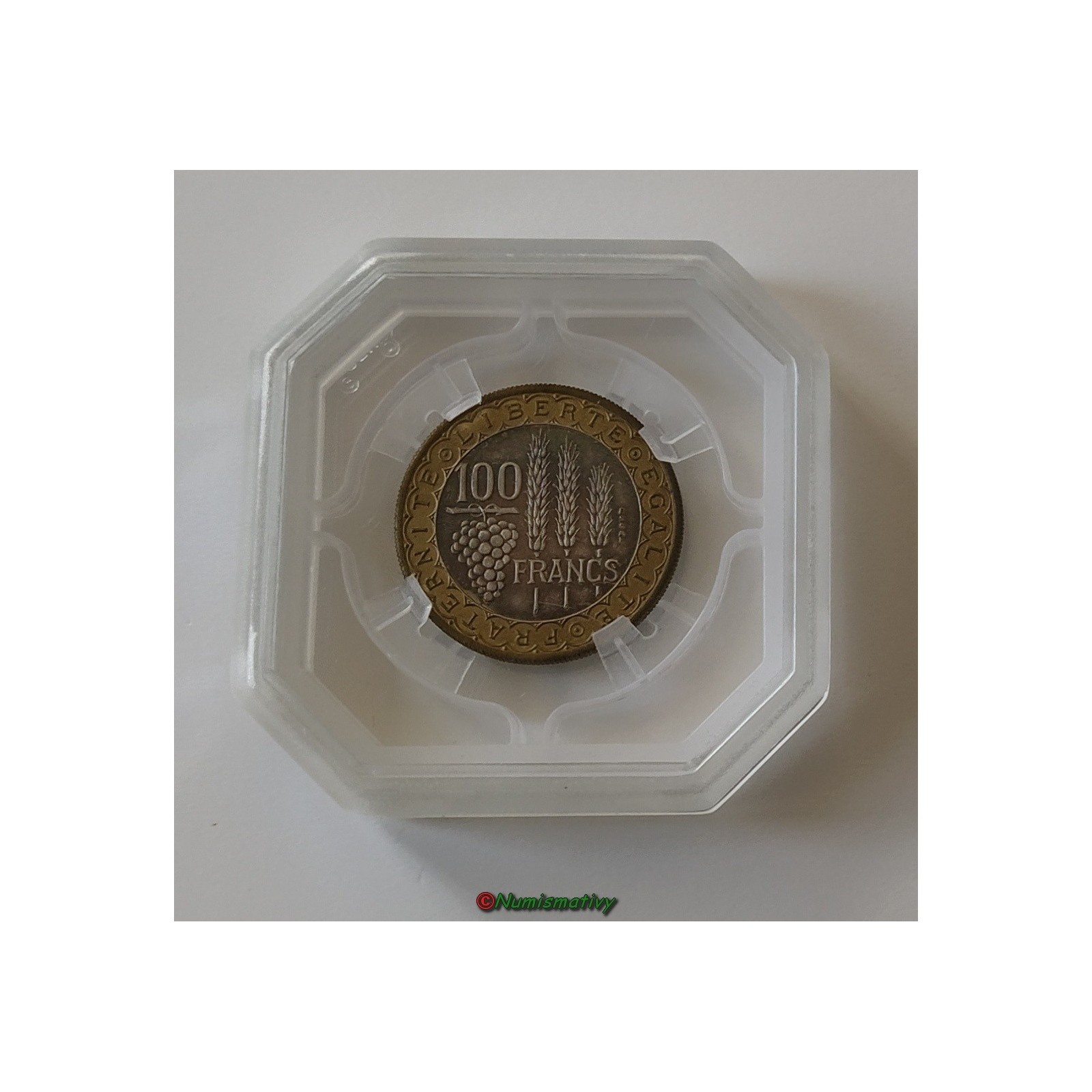 Essai 100 francs grand module, bazor 1950 Bimétallique argent