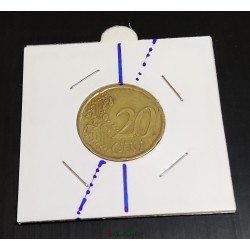 20 cent € désaxée 160° fauté Allemagne 2002J erreur error EURO presque frappe monnaie