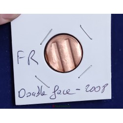 fauté : 2 cent euro FRANCE 2008 hybride double face difformé erreur €