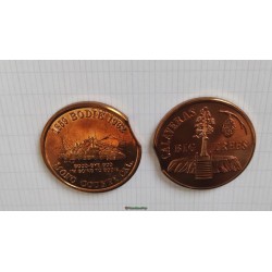 fauté lot 2 médailles américaines US clipée erreur USA error rognage