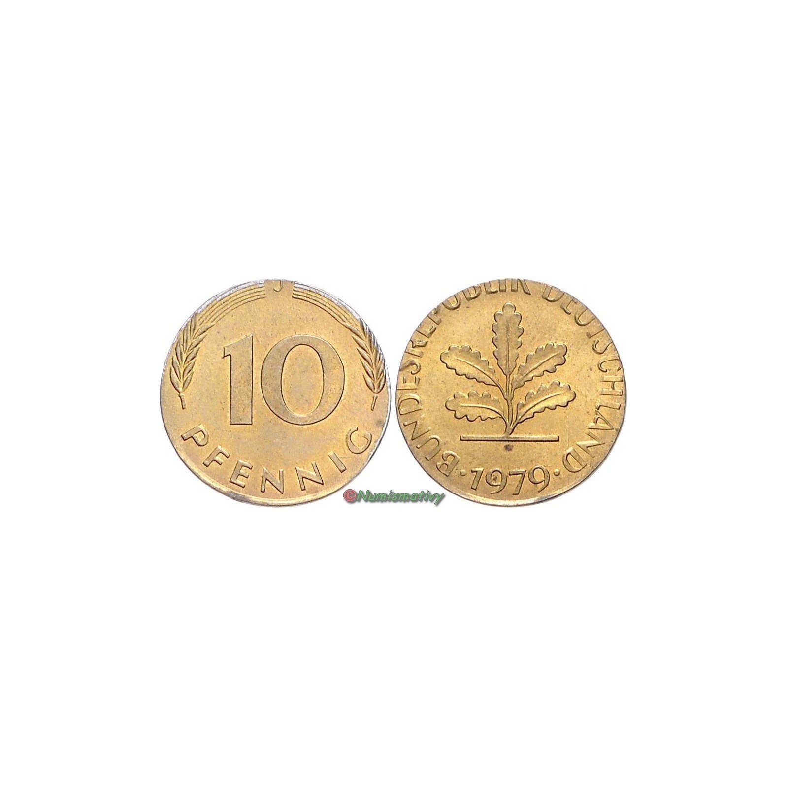 fauté error 10 Pfennig Allemagne erreur de flan 1979