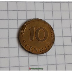 fauté error 10 Pfennig Allemagne erreur de flan 1979