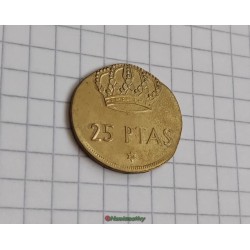 fauté erreur de flan 25 pesetas Espagne sur flan de 1 peseta error PTAS