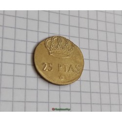fauté erreur de flan 25 pesetas Espagne sur flan de 1 peseta error PTAS