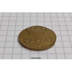 fauté erreur de flan 25 pesetas Espagne sur flan de 1 peseta error PTAS