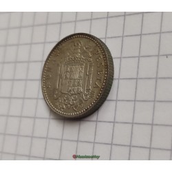 Essai prueba una peseta sur flan en argent SILVER 1975 1980 ESPAGNE