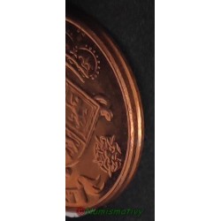 Essai EURO 2 cent € Angleterre essai de frappe monétaire