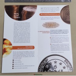 plaquette commerciale médaille belge avec jeton uniface échantillon belgique