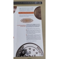 plaquette commerciale médaille belge avec jeton uniface échantillon belgique