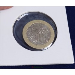 fauté : 1 euro France 1999 mauvaise couronne erreur €