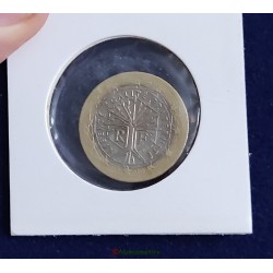 fauté : 1 euro France 1999 mauvaise couronne erreur €