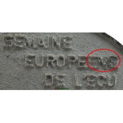 fauté : lot 2 ECU euro temporaire des villes erreur d'othographe carcassonne cahors