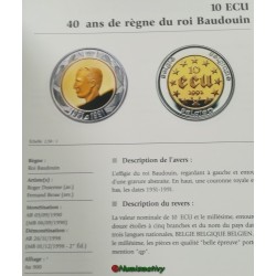 Encyclopédie des monnaies d'état Belge avec ECU : Classeur de la monnaie royale de Belgique (inventaire des monnaies)