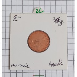 essai 2 cent EURO essai de frappe monétaire €, magnétique, frappe monnaie