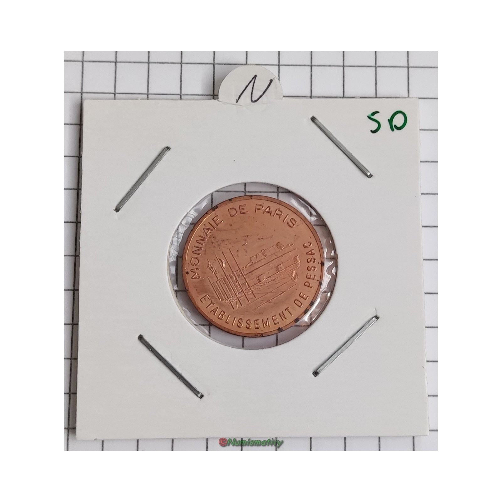 essai 5 cent EURO essai de frappe monétaire €, magnétique, frappe monnaie