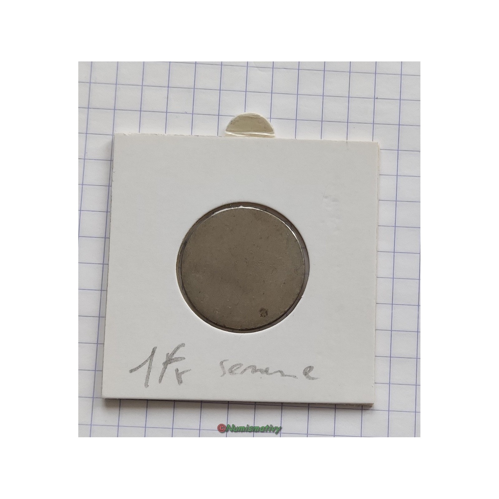 flan vierge 1 franc semeuse Roty non frappé