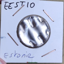 Flan vierge 2 euro tranche ESTONIE non frappé monometallique difformée