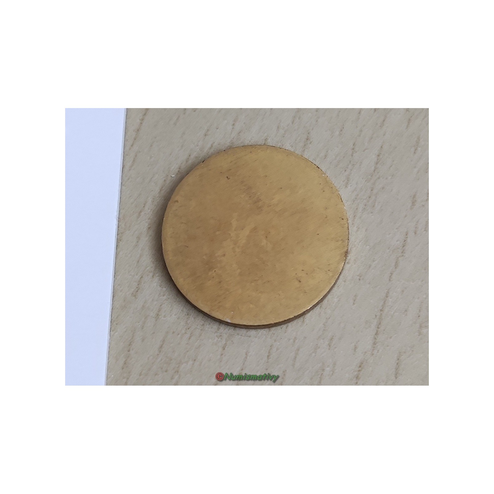 Flan vierge 50 cent euro non frappé brut NON cordonné