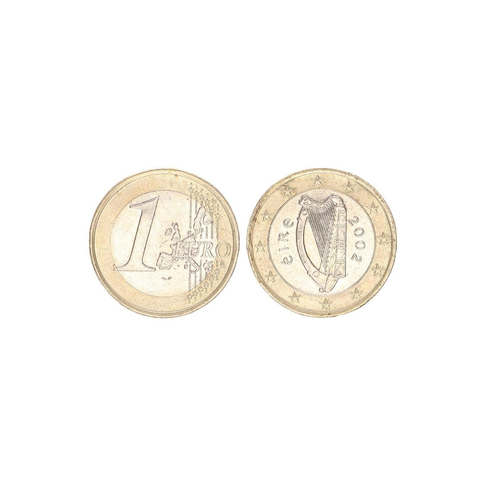 fauté erreur de flan insert non magnétique 1 EURO 2002 Irlande € error