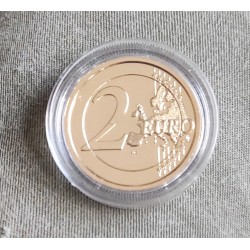 2 Euro Bundeskanzler Konrad Adenauer doré or et émaillé