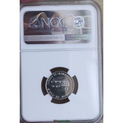 Essai 10 cent EURO essai de frappe monétaire €, NON magnétique, frappe monnaie, blanche gradé NGC Pessac