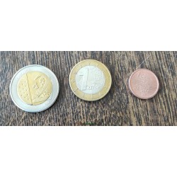 lot 3 pièces VATICAN EURO pattern trial essai specimen privés