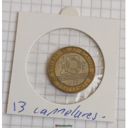 10 francs Génie de la liberté 1989 variété à 13 cannelures variante bastille