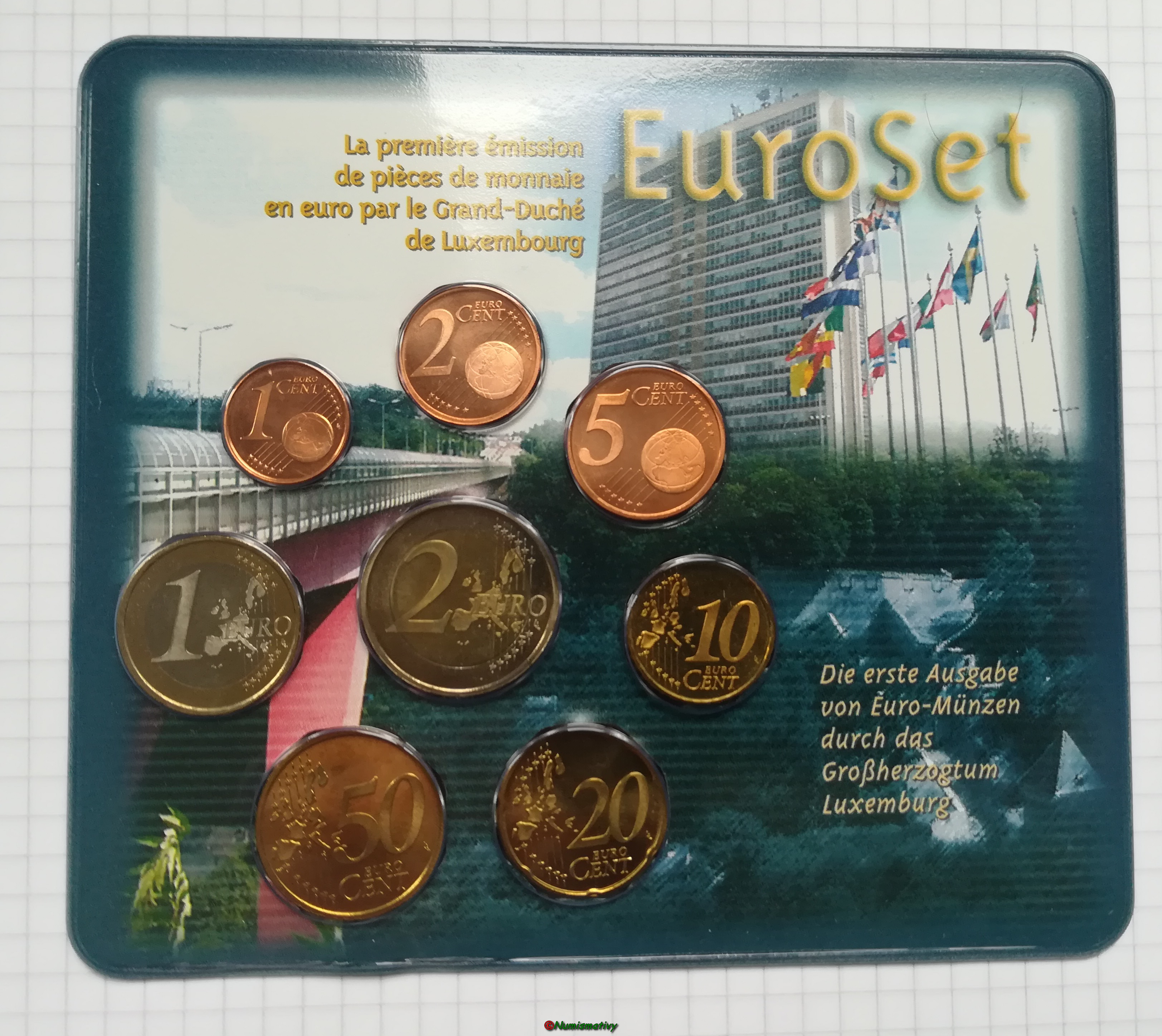 Euros fautés Luxembourg 1 € 2002 SUP