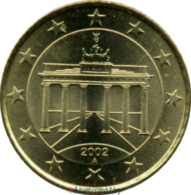 Etoiles tournantes Allemagne 1 Euro 2002 F fautée - Eurorare monnaies  fautées ou euro rare