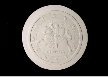 Model of the national side of euro coins, 2004, 1st place, created by Antanas Žukauskas