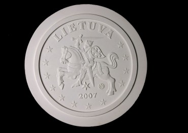 Model of the national side of euro coins, 2004, 3rd place, created by Gediminas Karpavičius