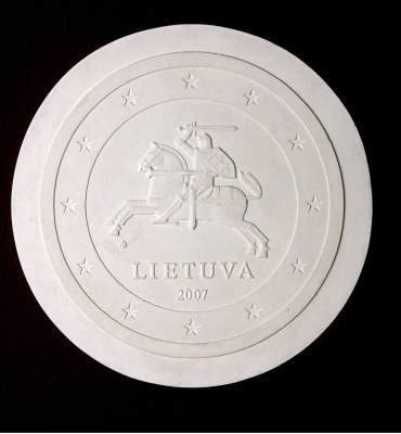 Model of the national side of euro coins, 2004, 4th place, created by Gediminas Karalius